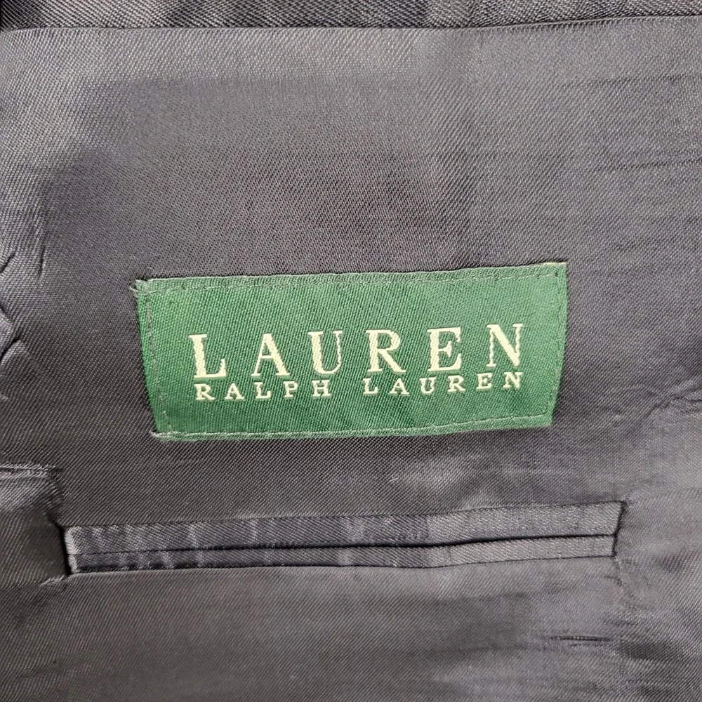 LRL Ralph Lauren Men's‎ Gray Pinstripe 100% Wool Blazer 40R
